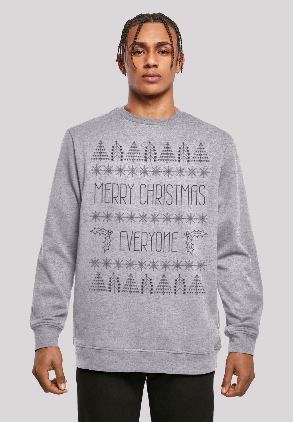 

Толстовка MERRY CHRISTMAS EVERYONE WEIHNACHTEN F4NT4STIC, серый