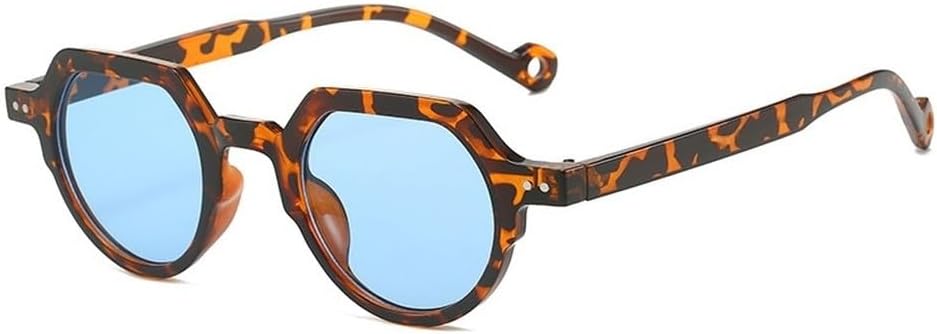 

Модные маленькие овальные солнцезащитные очки для женщин UV400 в винтажном панк-стиле с заклепками, конфетного цвета, женские очки, мужские солнцезащитные очки с леопардовым принтом SKFGNX, Leopard Blue