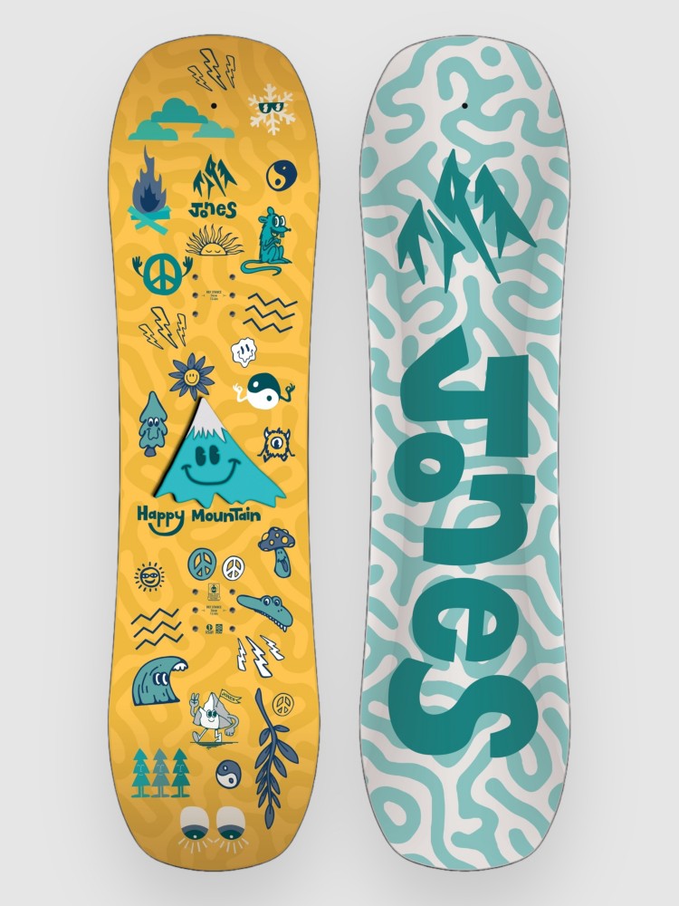 

Детский сноуборд Jones Snowboards Happy Mountain 2026 Kids Snowboard, yellow, Серый, Детский сноуборд Jones Snowboards Happy Mountain 2026 Kids Snowboard, yellow
