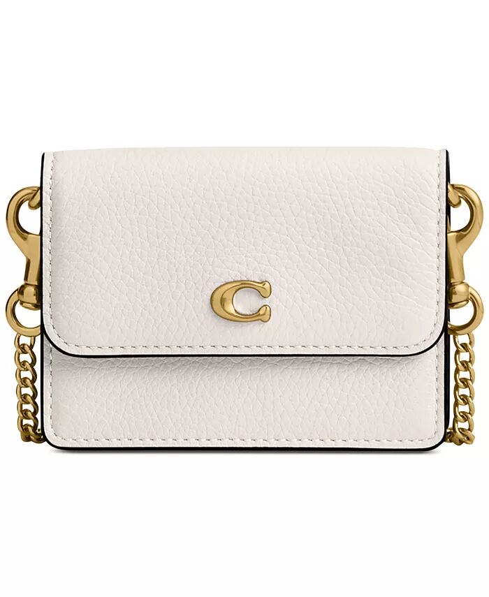 

Футляр для карт Essential Half Flap COACH, белый