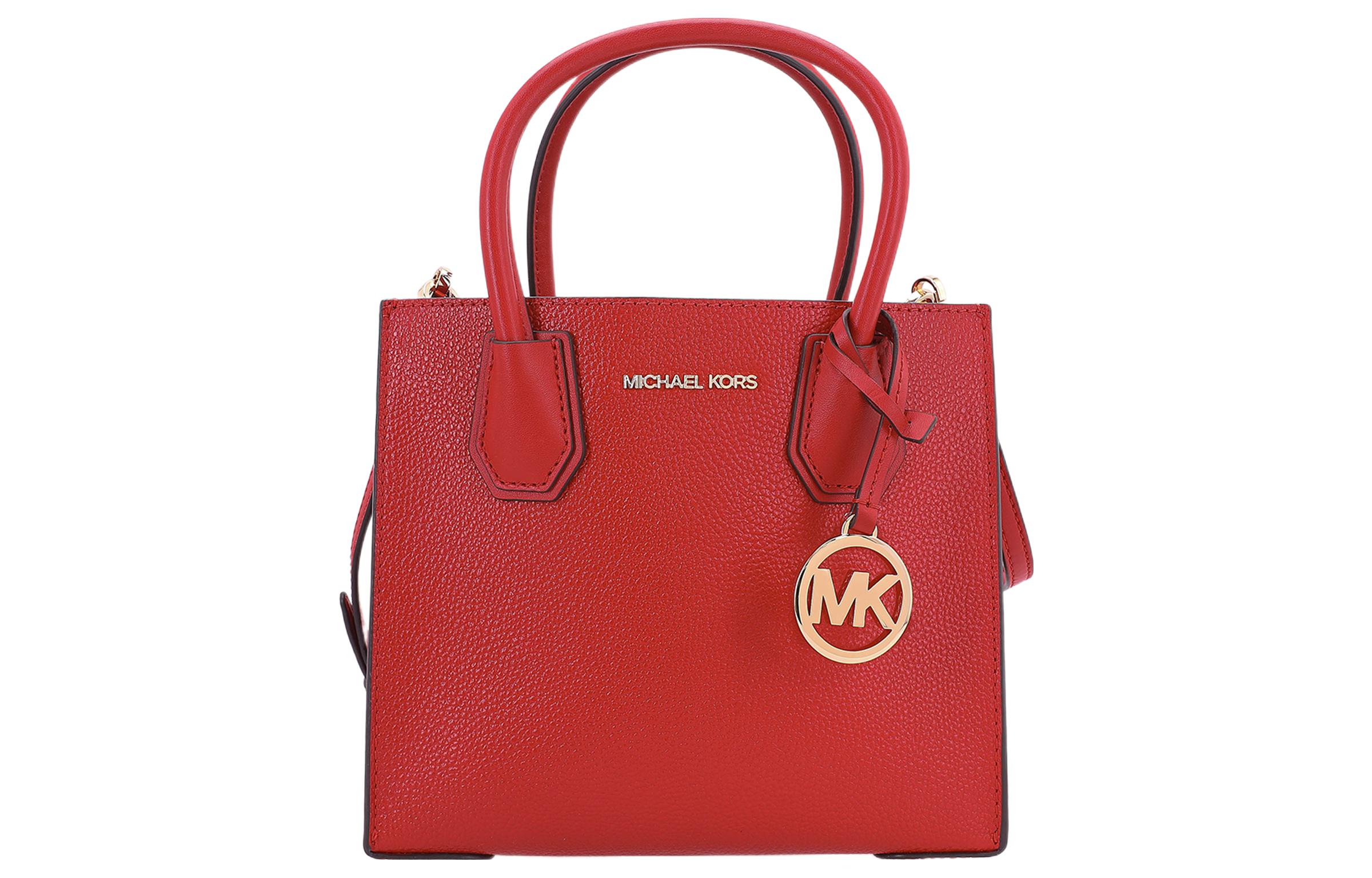 

Сумка-баул Mercer Litchi Grain из коровьей кожи, женская красная сумка через плечо MICHAEL KORS