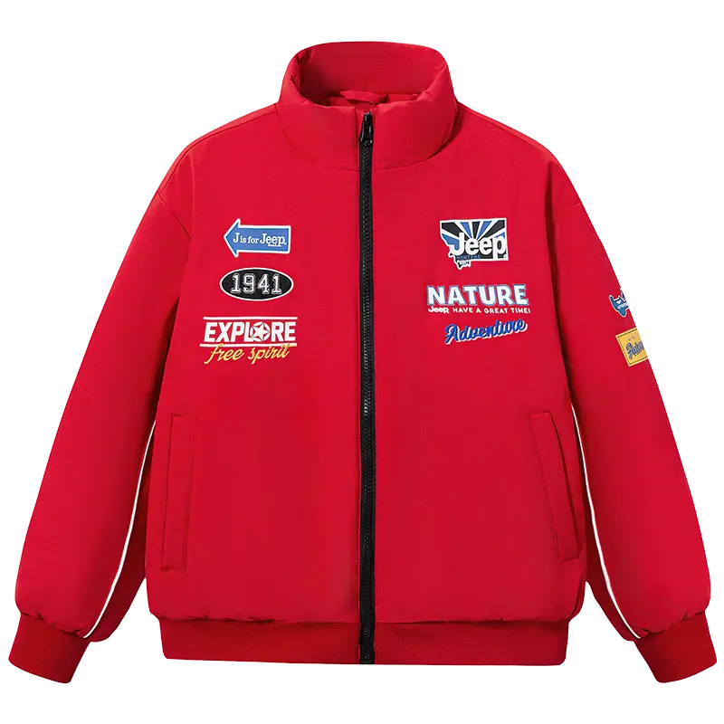 

Детская утепленная куртка с воротником стойкой Moderate Jeep, red