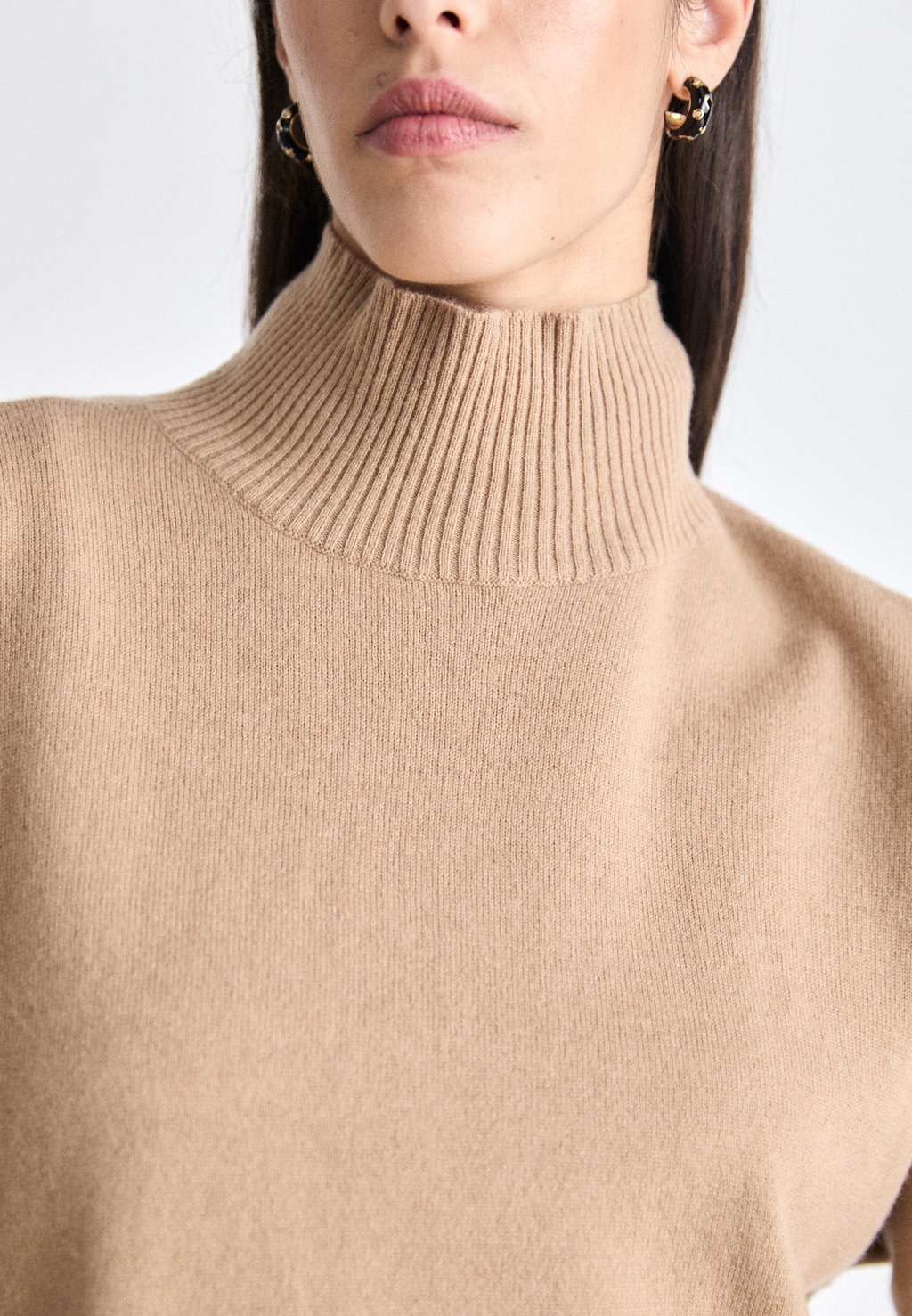 

Джемпер STAND COLLAR GANT, бежевый