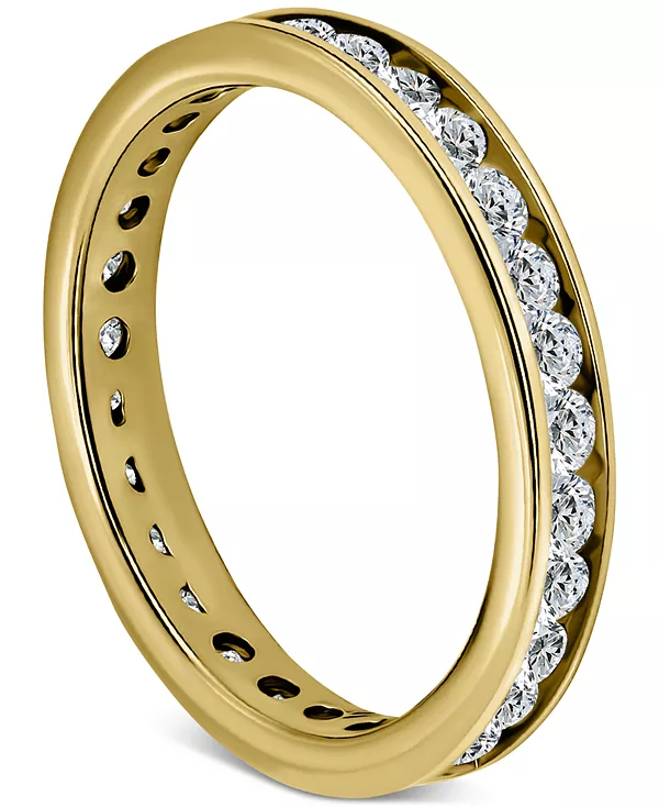 

Кольцо-Вечность с кубическим цирконием из стерлингового серебра с 18-каратным золотым покрытием, эксклюзивно в Macy's Giani Bernini, gold