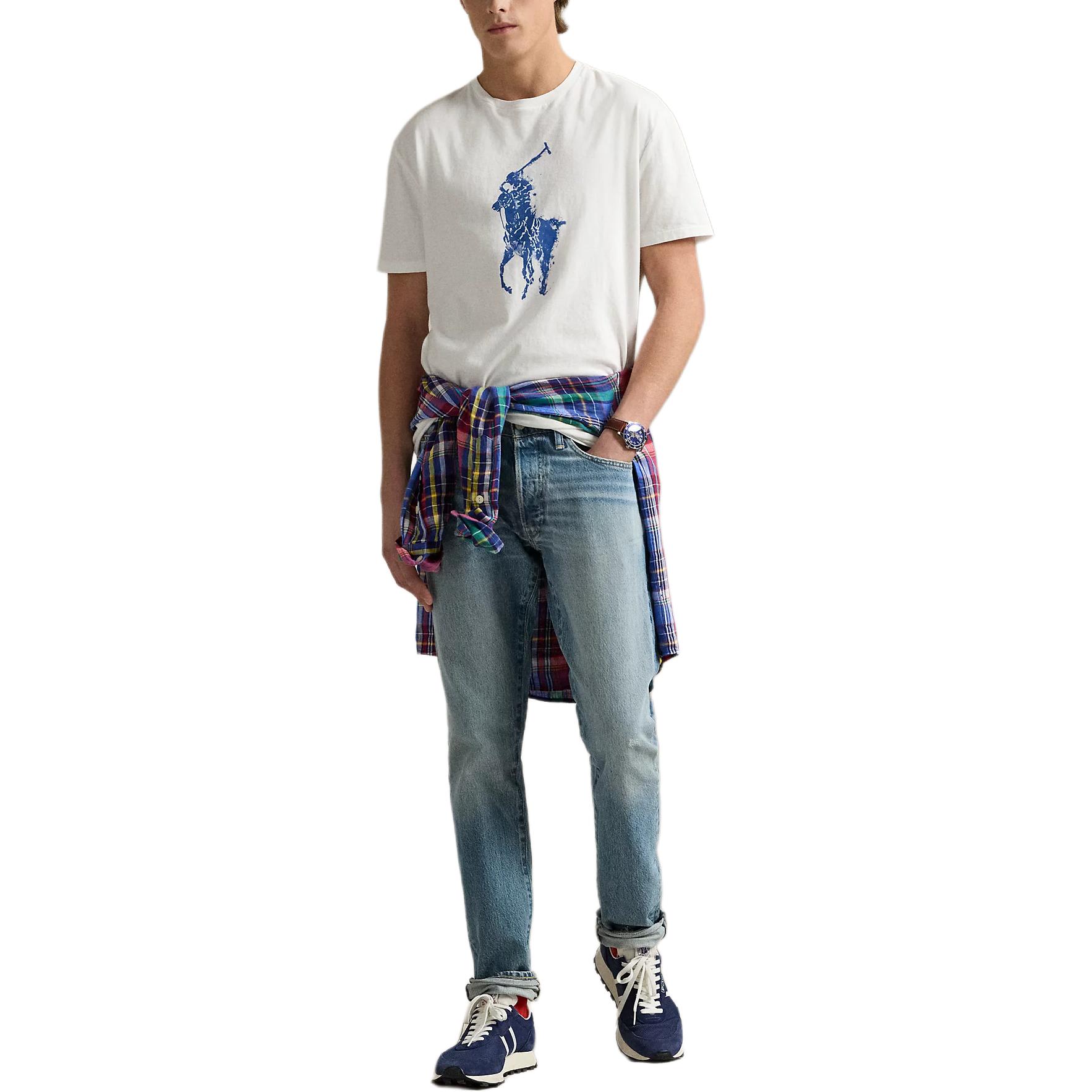 Kids Polo Pony print Pajamas Polo Ralph Lauren, белый — фото 3