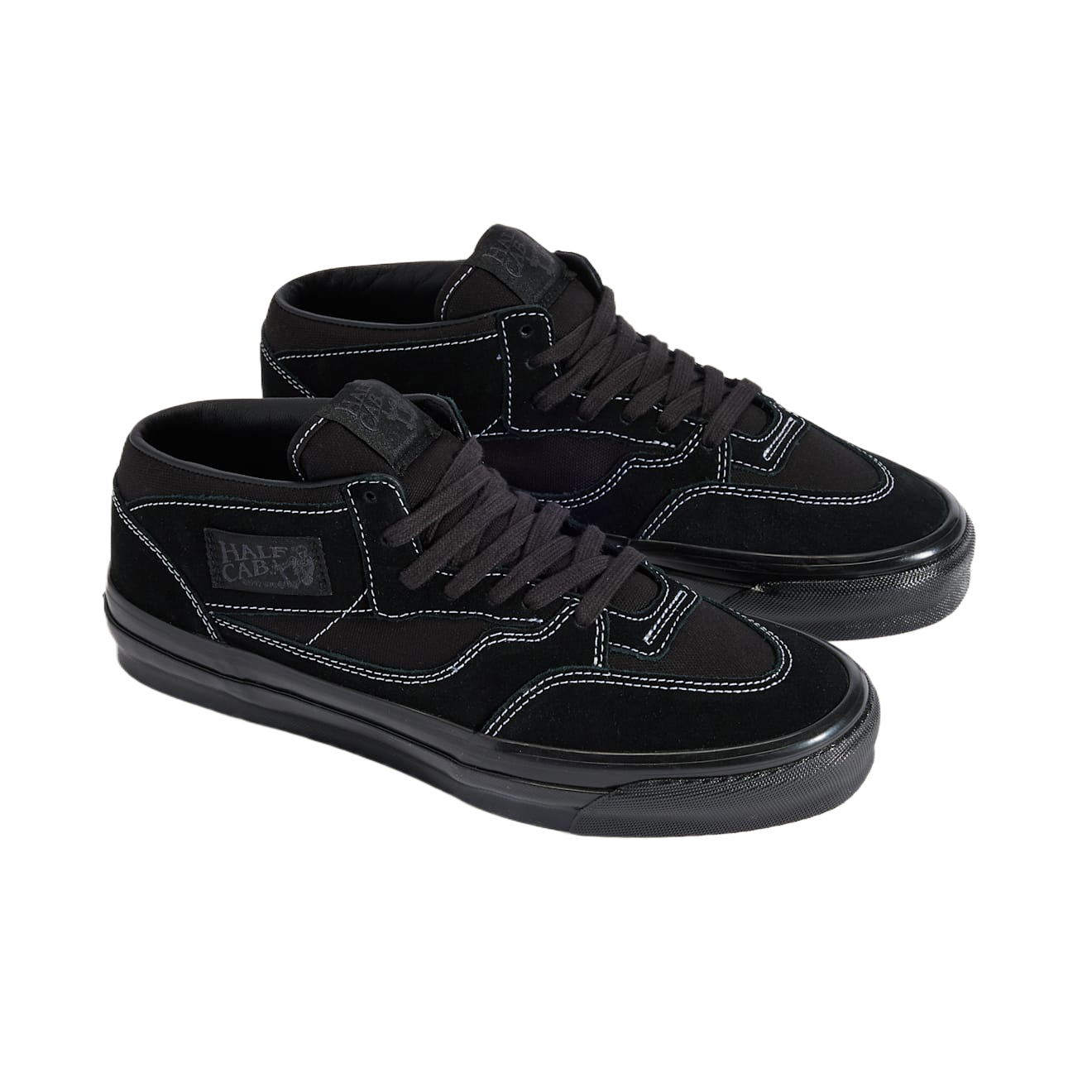 Кроссовки для скейтбординга Half Cab Reissue 33 Textile, Suede Mid top Unisex Vans, черный — фото 3