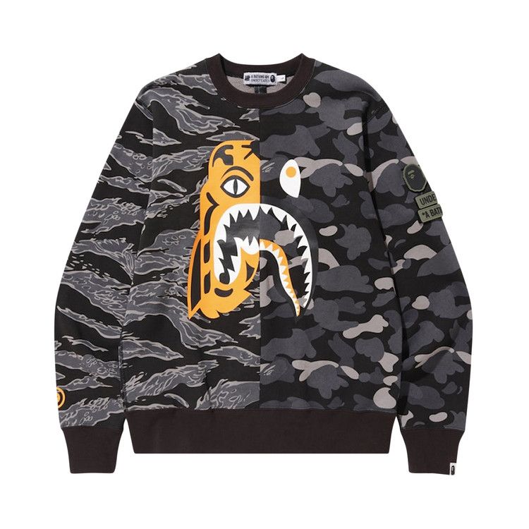 

Свитер BAPE x Undefeated Tiger Shark Half Crewneck, Black