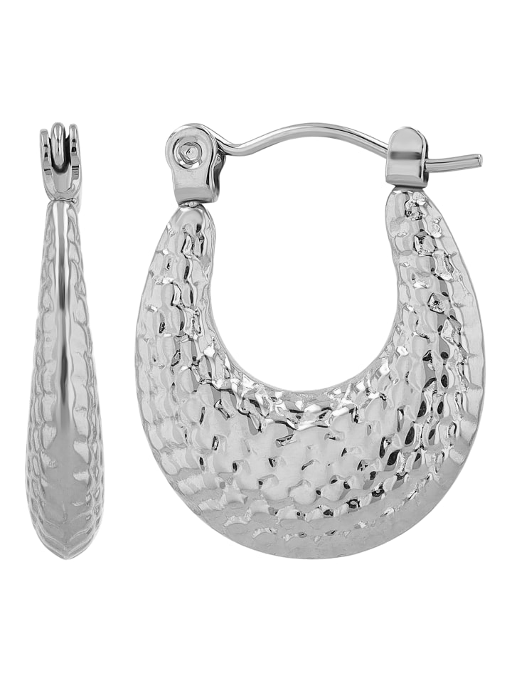 

Adeliás Женские серьги - Серьги-кольца из нержавеющей стали серебристого цвета