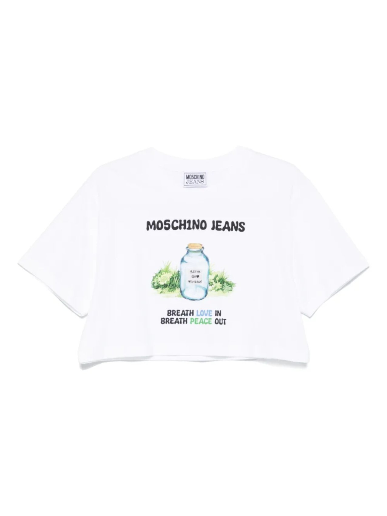 

Футболка с графическим принтом MOSCHINO JEANS, белый