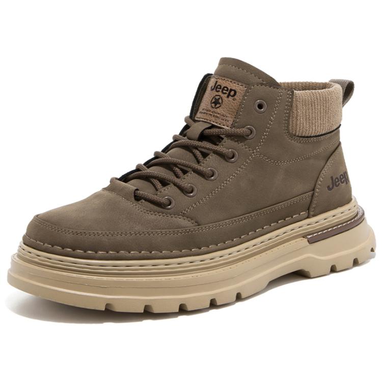 Jeep Короткие мартинсы мужские хаки с подкладкой из флиса, цвет Khaki Fleece-Lined — фото 4