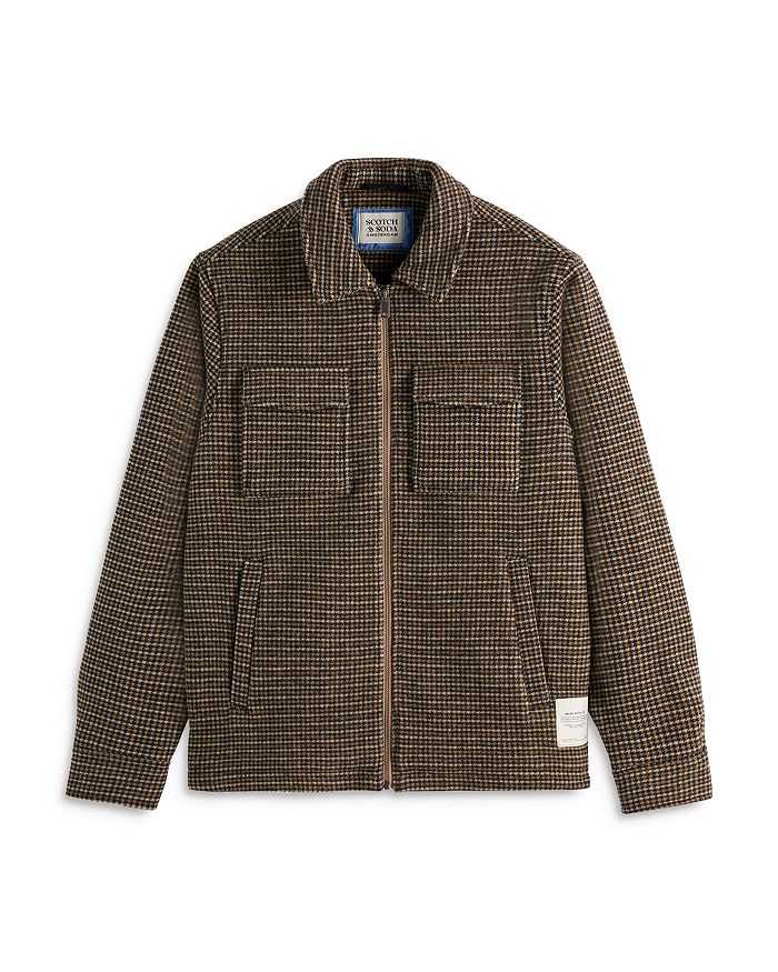 

Куртка классического кроя из смеси шерсти Scotch & Soda, коричневый