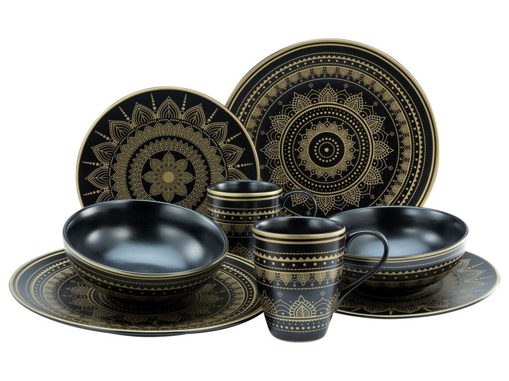 

CreaTable, 23587, Mandala Black, комбинированный сервиз, 8 предметов, керамогранит, черный