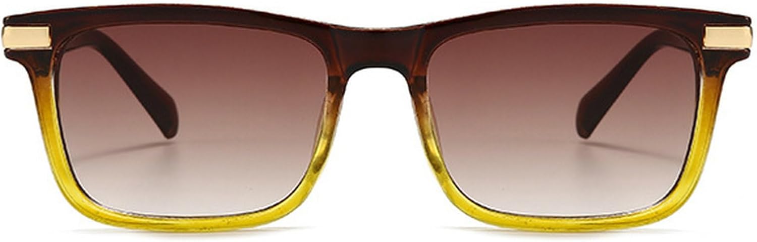 

Винтажные квадратные солнцезащитные очки для женщин, модные ретро-очки 90-х, винтажные мужские солнцезащитные очки для вождения, защита от ультрафиолета UV400 mincl, Brown Orange