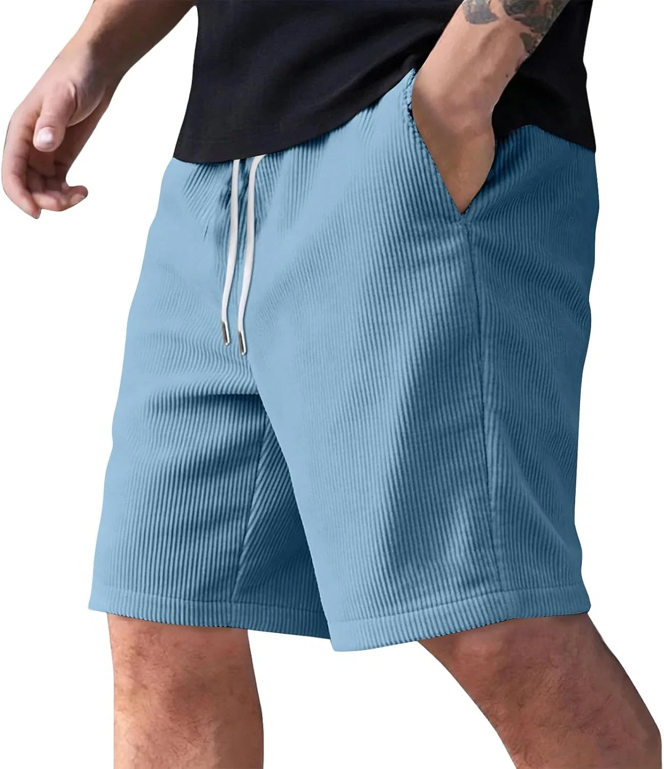Мужские шорты Active из вафельной ткани, D-light Blue