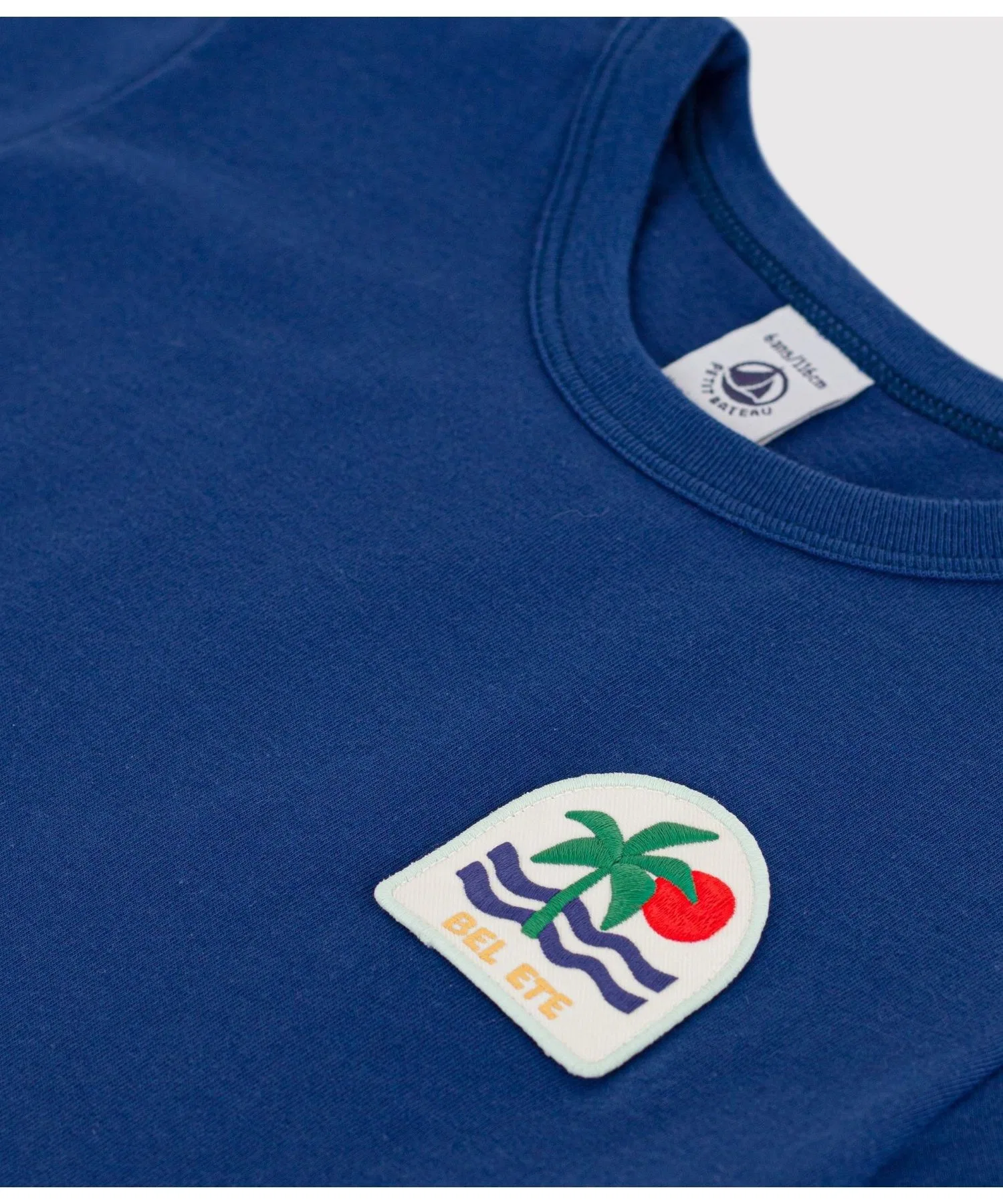 Детская футболка с нашивкой PETIT BATEAU синяя — фото 3