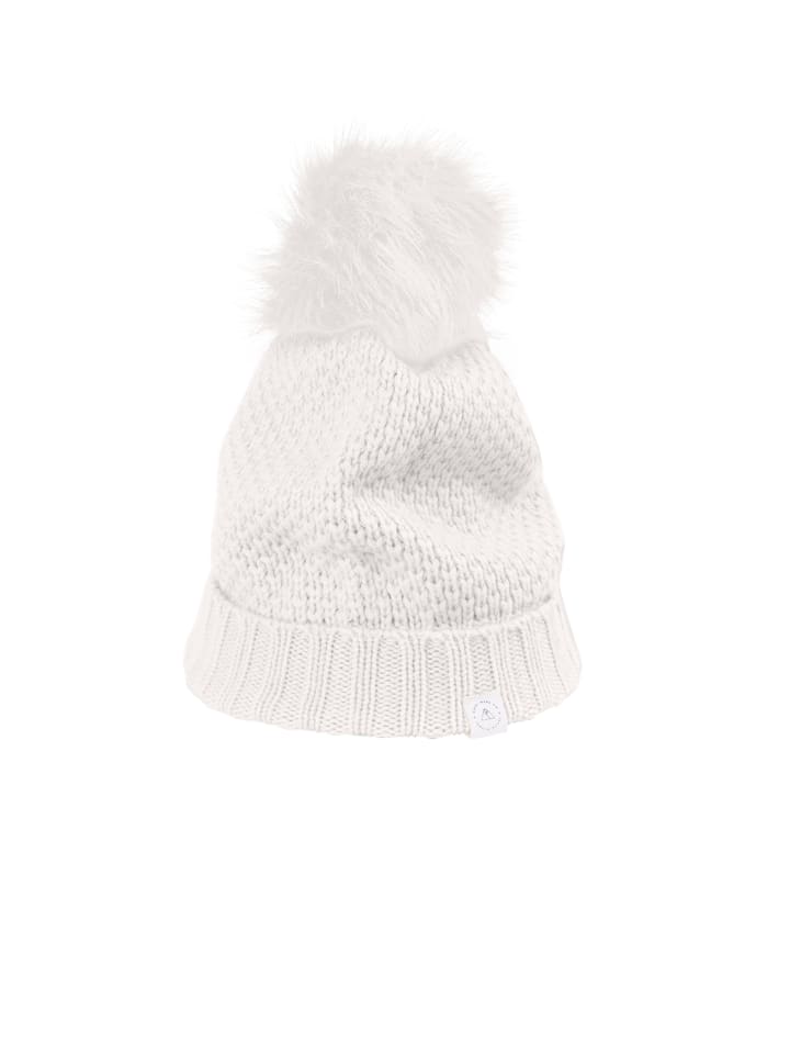 

CASH-MERE.CH Белая шапка с помпоном