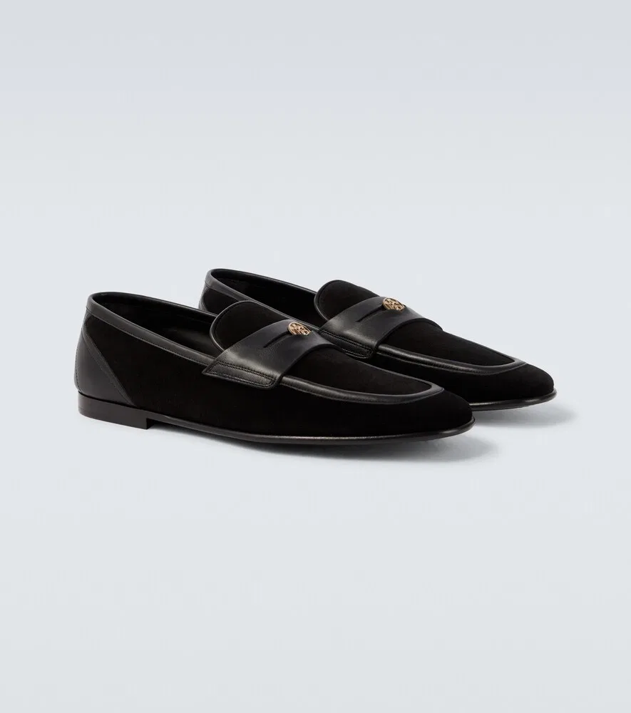 Замшевые лоферы Ariosto Dolce&Gabbana, черный