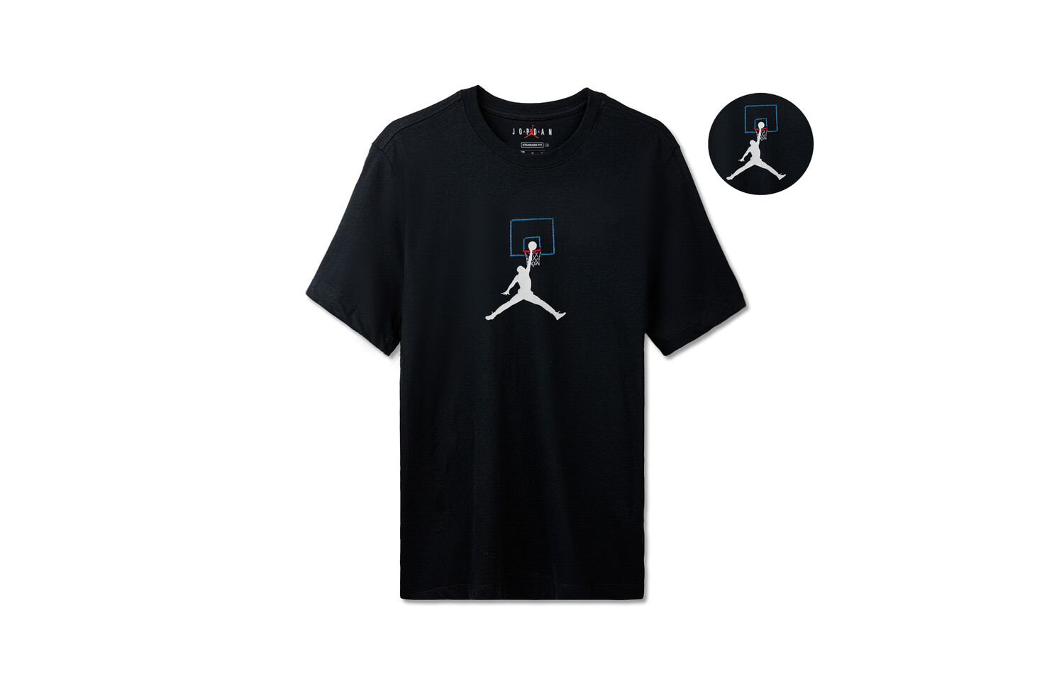 

Футболка унисекс черная Jordan, черный