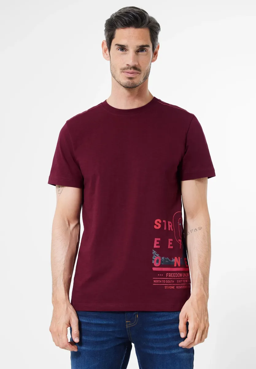 

Футболка STREET ONE MEN, однотонная, красный