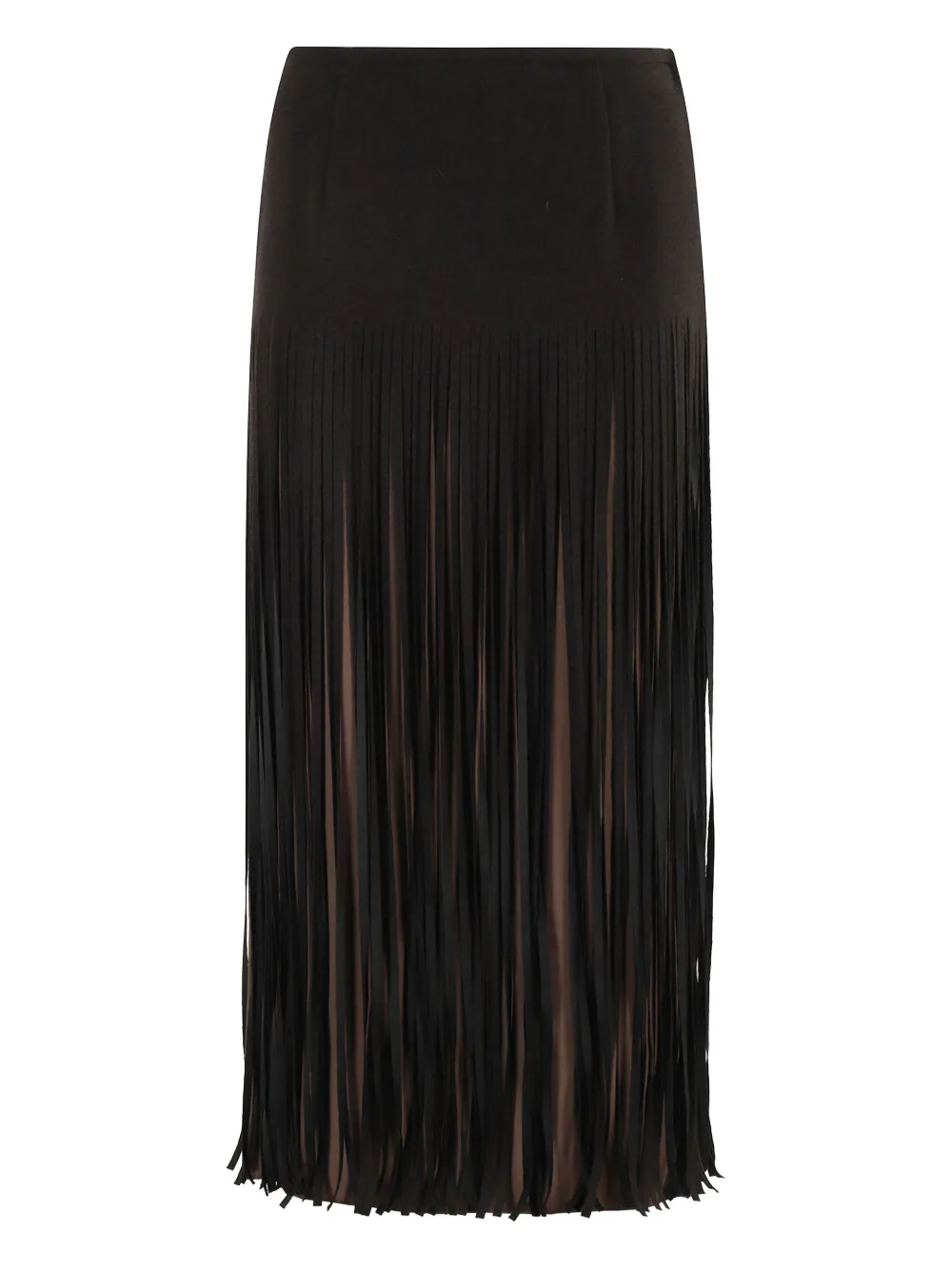 

Юбка миди с бахромой Tela, коричневый