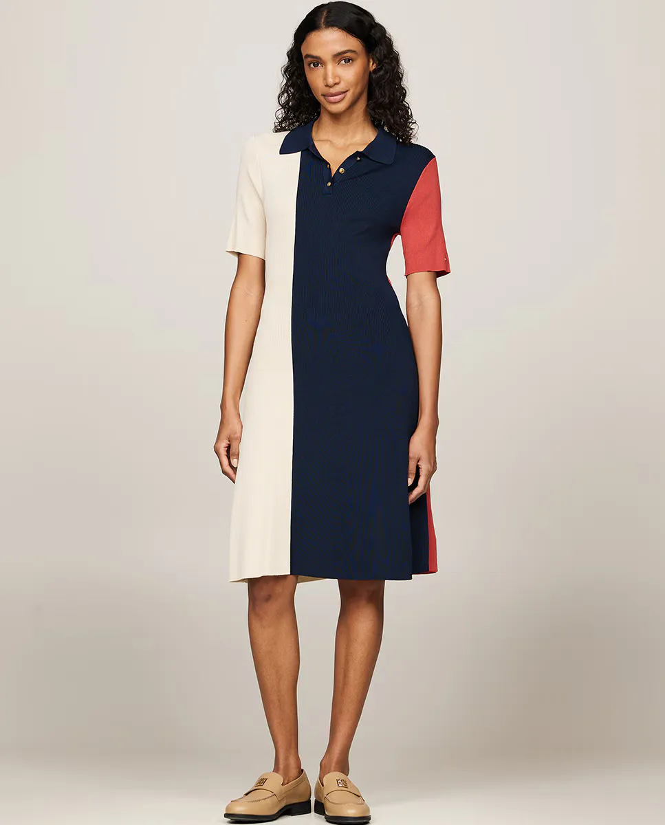 

Платье-поло в рубчик Tommy Hilfiger, мультиколор