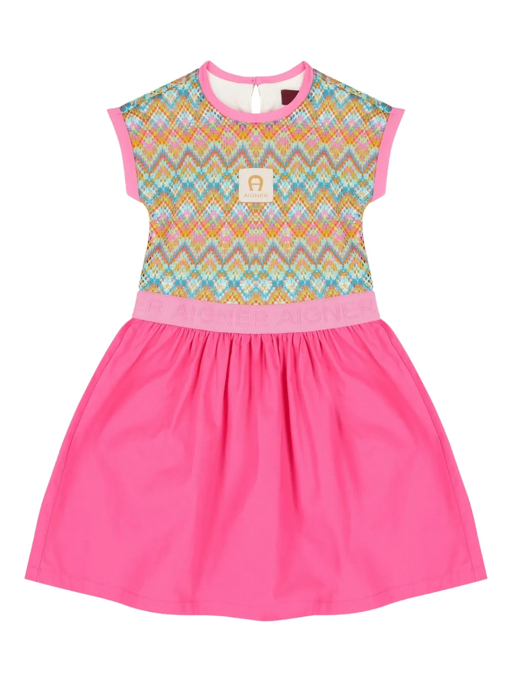 

Платье со вставками Aigner Kids, розовый