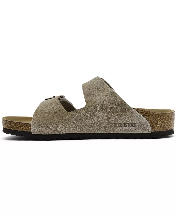 Сандалии из замши и кожи Arizona для малышей от Finish Line Birkenstock, коричневый/бежевый — фото 3