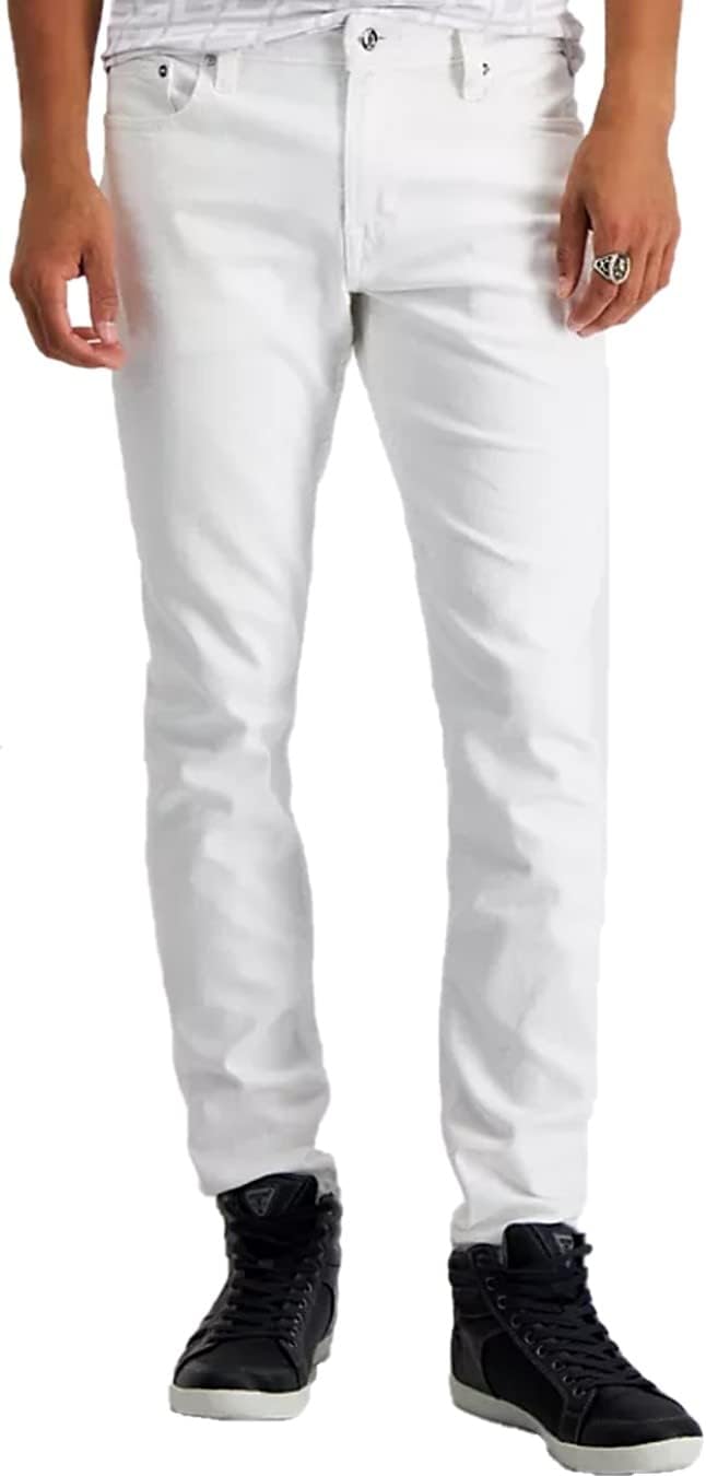

GUESS Мужские джинсы Mid Rise Fit Slim Tapered Leg, Optic White