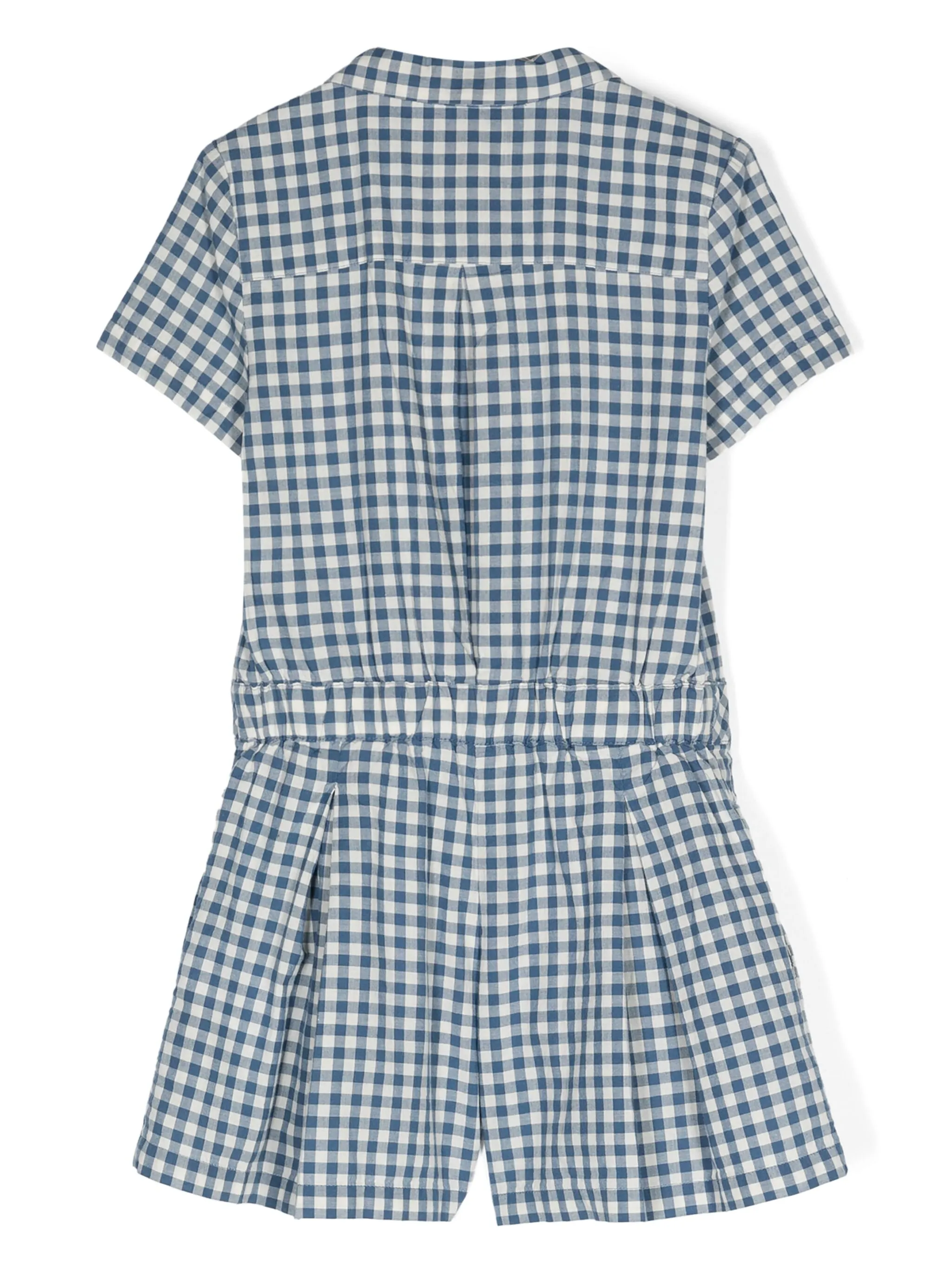 Ромпер в клетку гингем Polo Ralph Lauren Kids, синий — фото 2