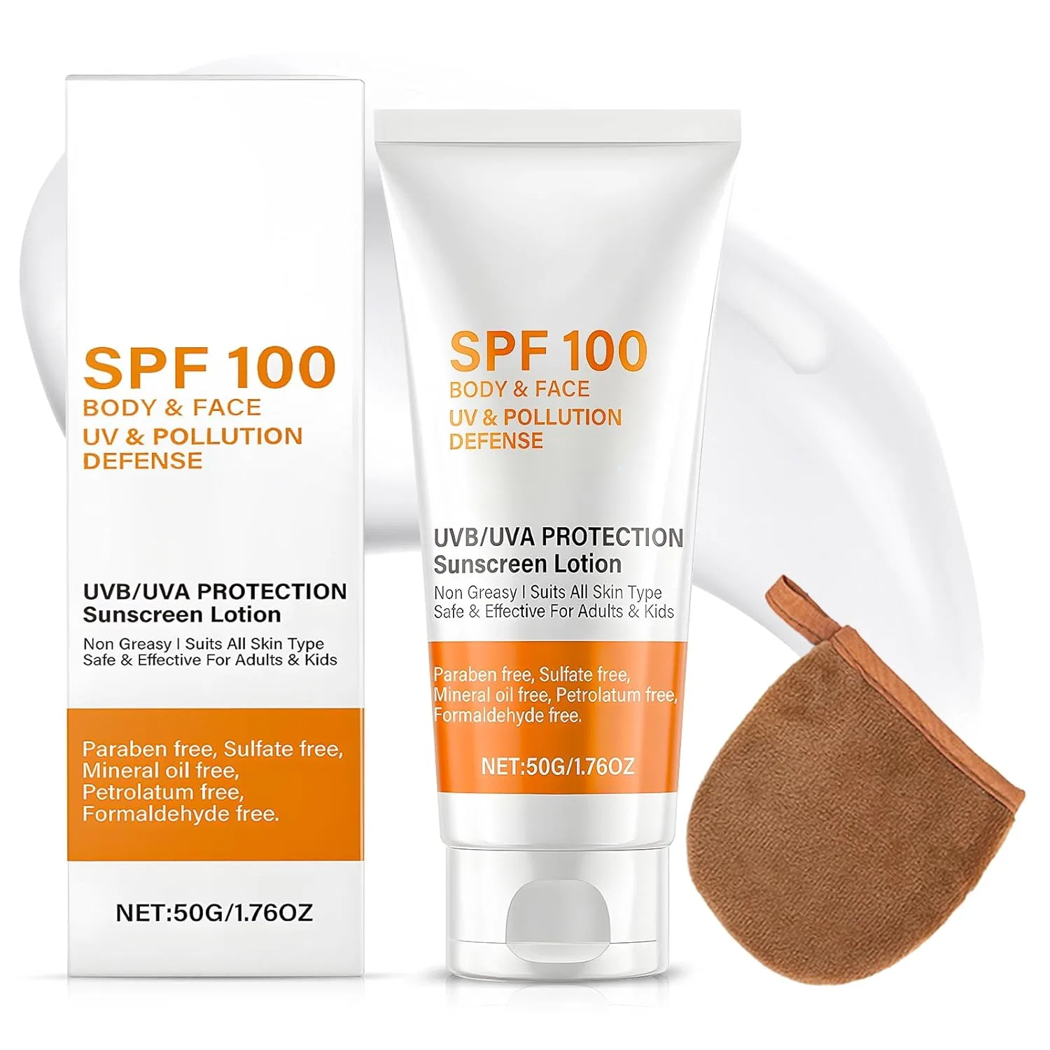 Солнцезащитный крем SPF 100 для лица и тела Allony, Orange
