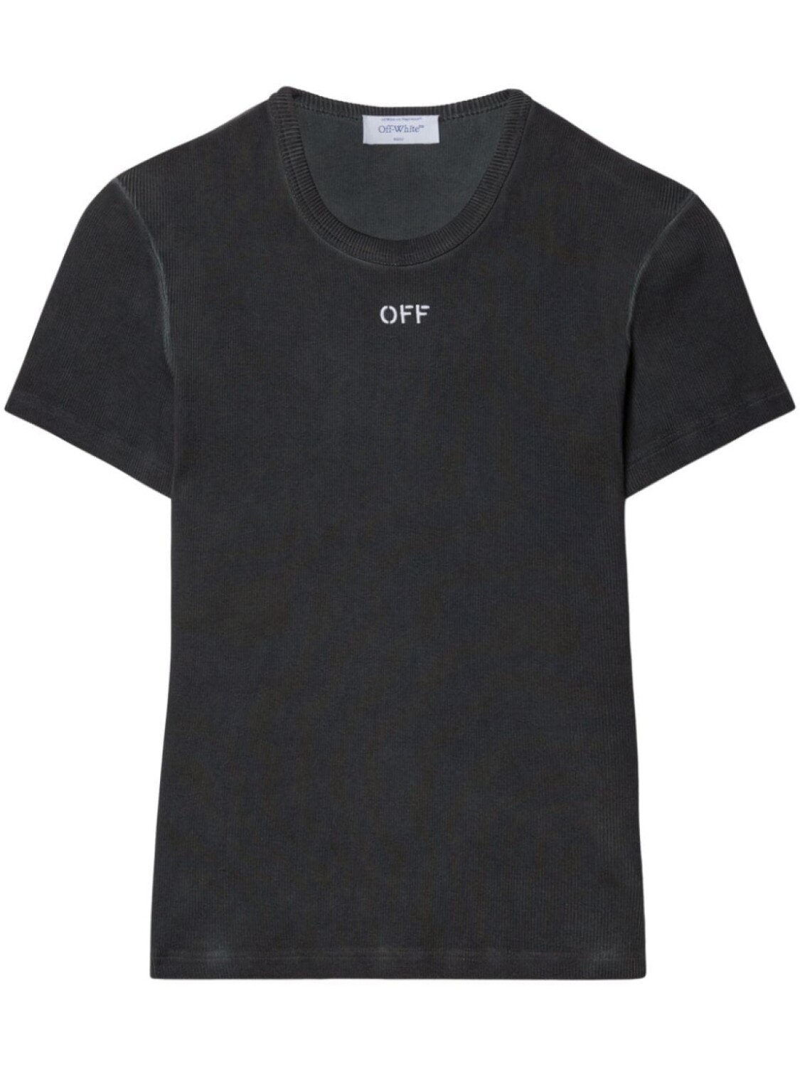 

Off-White футболка с вышитым логотипом, серый