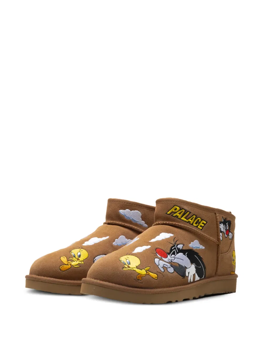 Ультраминиатюрные ботинки с вышитым рисунком Ugg, коричневый — фото 4
