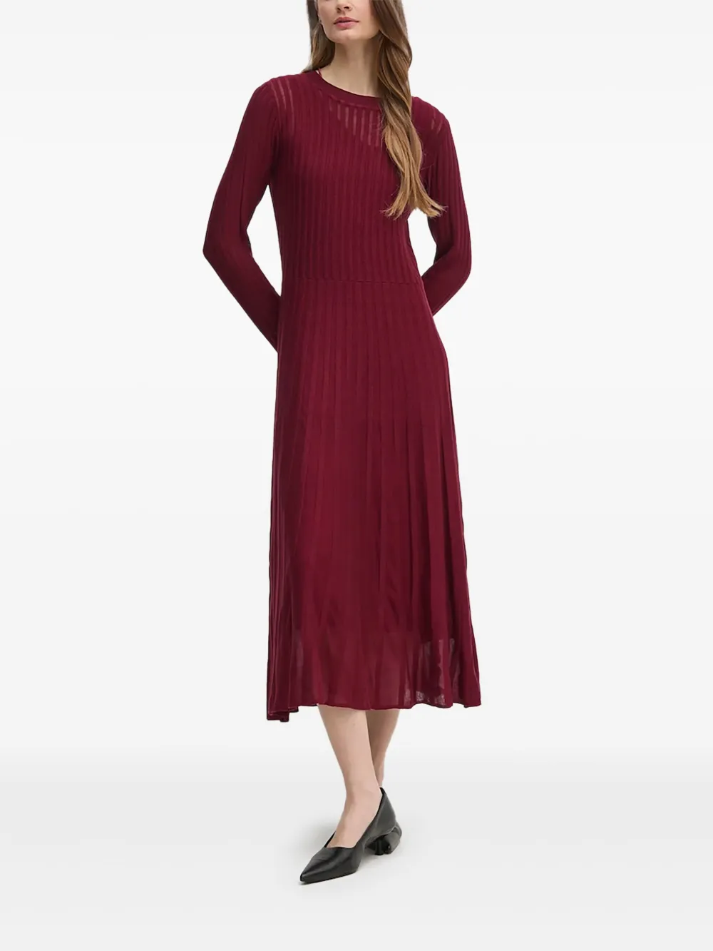 

Платье миди с круглым вырезом Pedro Del Hierro, красный