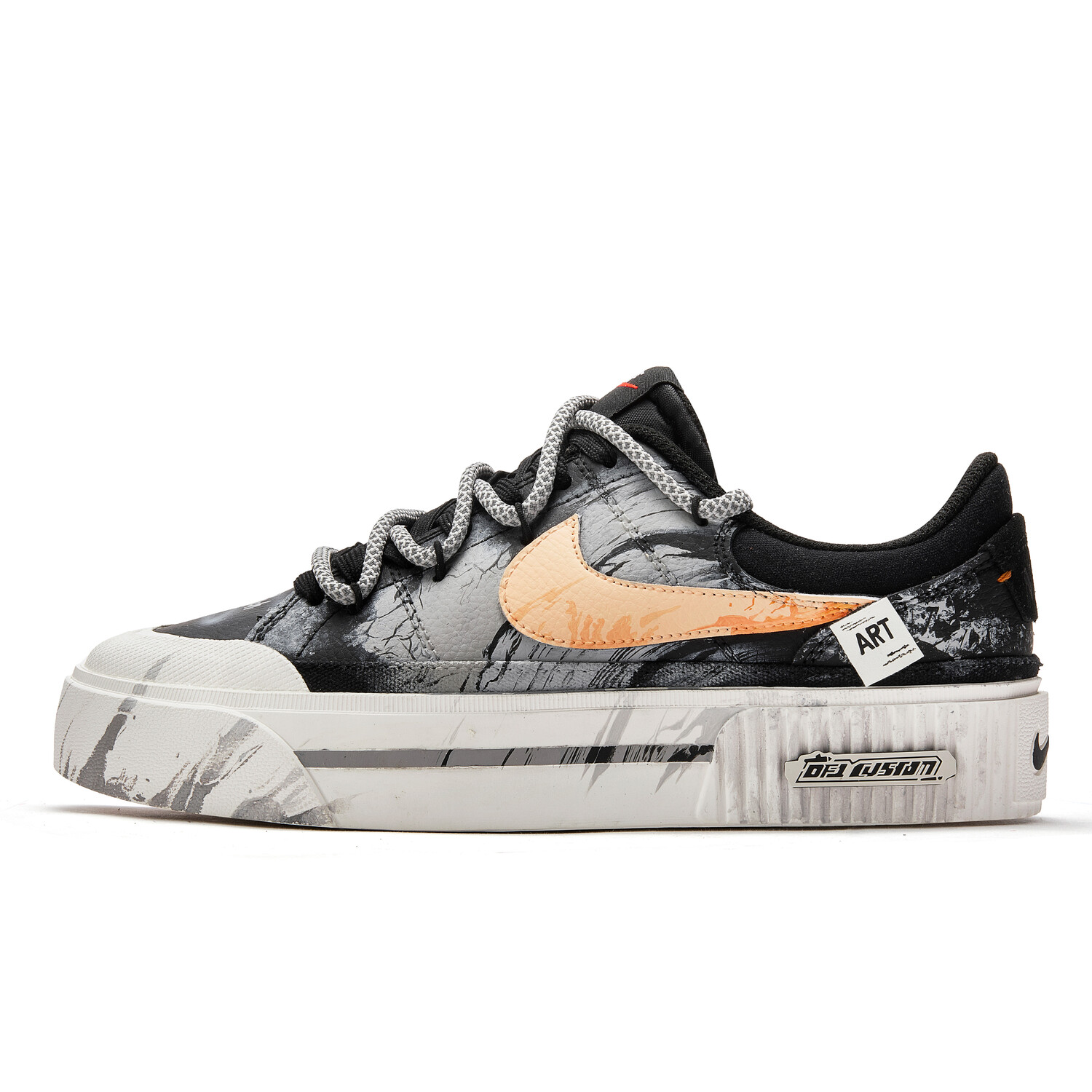 

Кроссовки Nike Court Legacy Skateboarding Shoes Women's Low-top Black/grey, черный/серый