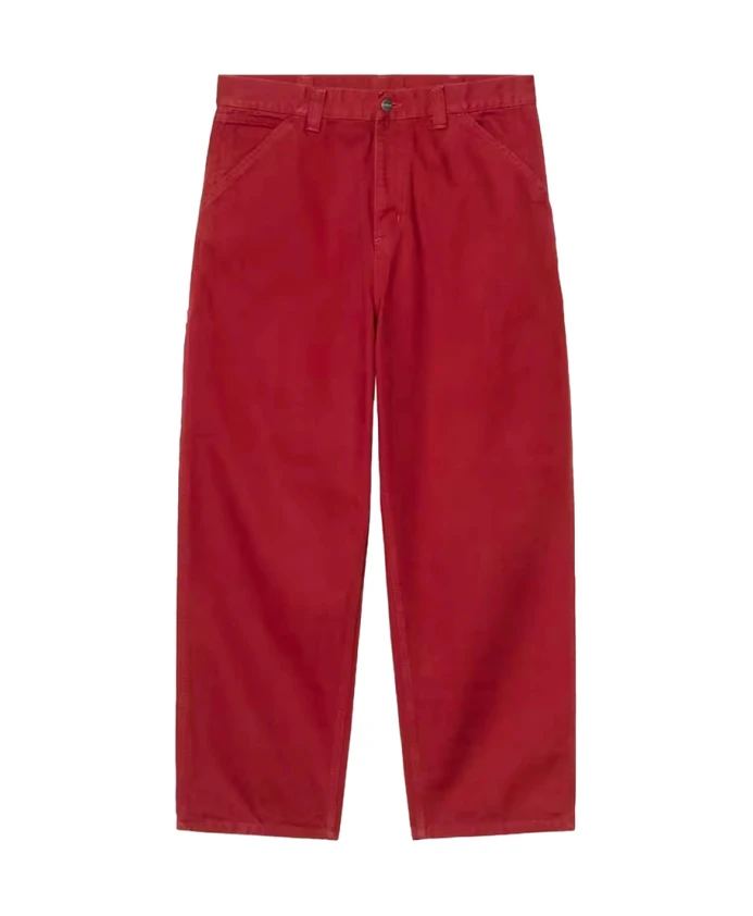 

Красные брюки прямого кроя с карманами. Carhartt Wip, красный
