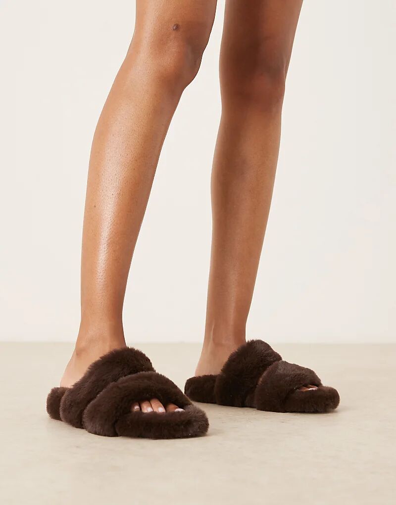Мюли Zoey с двумя ремешками ASOS DESIGN шоколадного цвета — фото 4