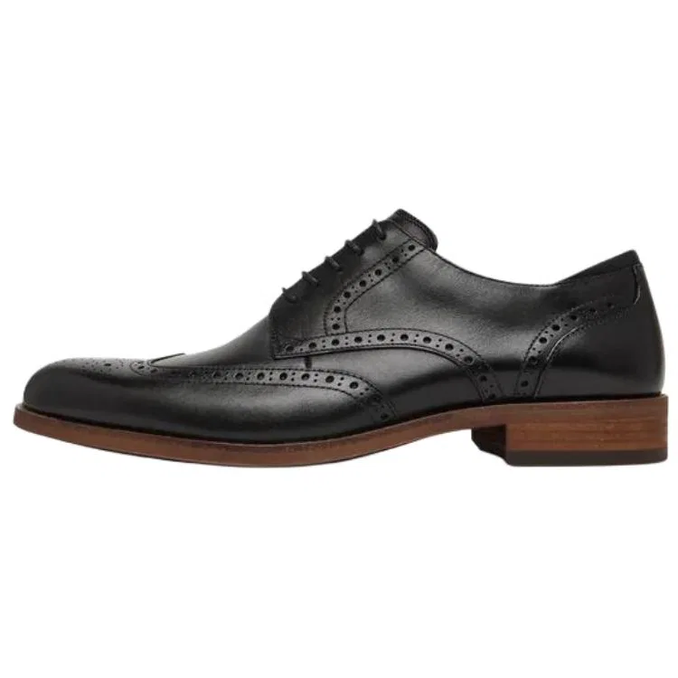 Clarks CraftRemi Tip Leather Casual Shoes Men's Black
