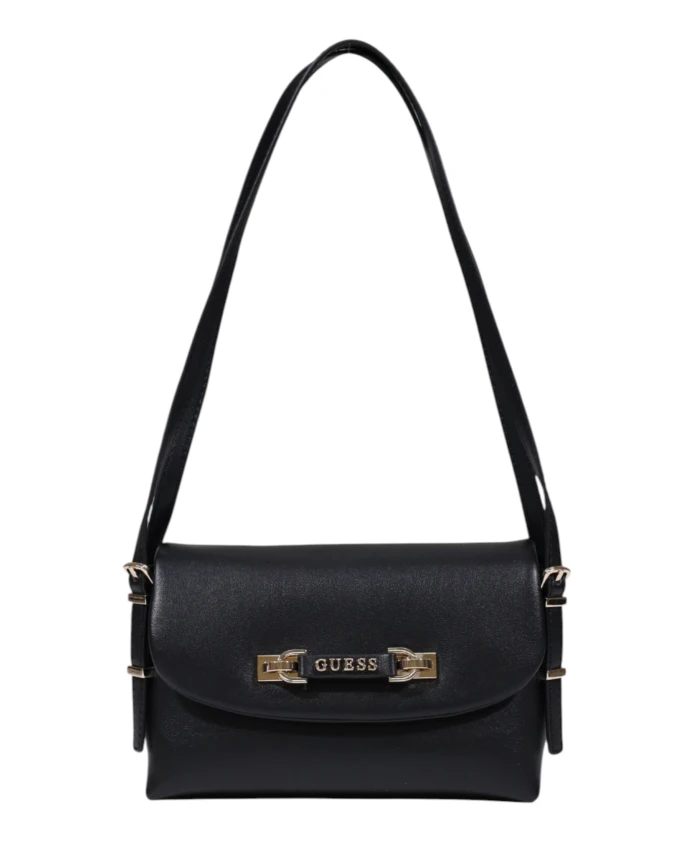 

Элегантная и универсальная сумка через плечо с клапаном. Guess, черный