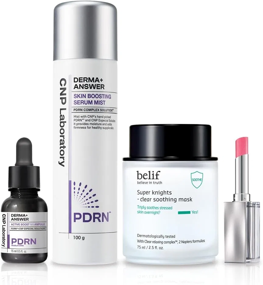 Набор косметики Lucky Bag Glint by VDIVOV PDRN Mist + PDRN Ample + Soothing Mask + Lip Balm