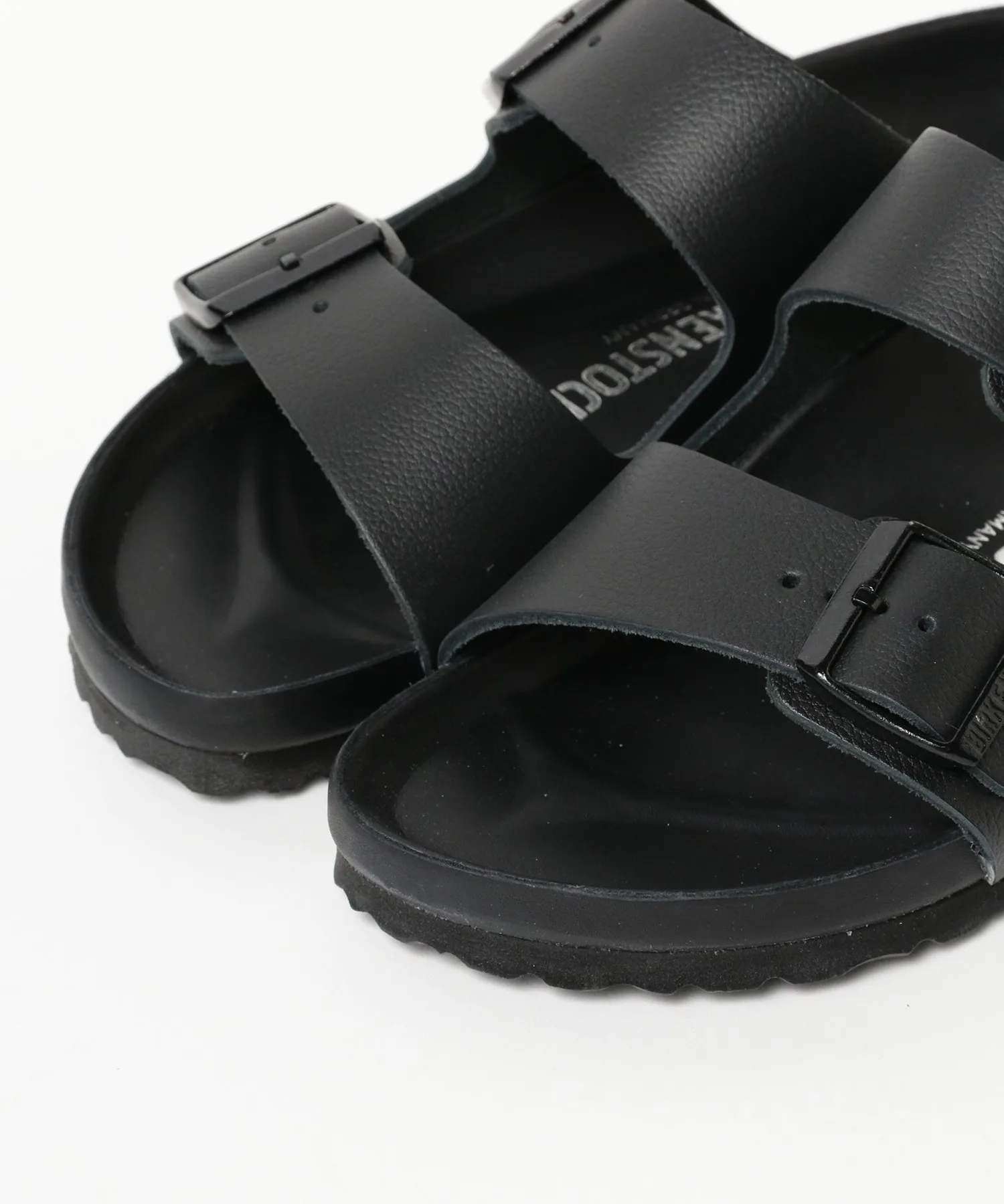 Мужские сандалии из мягкой кожи ARIZONA EXQUISITE BIRKENSTOCK чёрные — фото 2