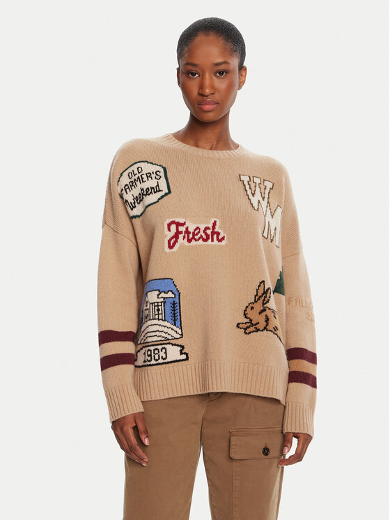 

Свитер oversize Pavidi 2525366262 Weekend Max Mara, бежевый