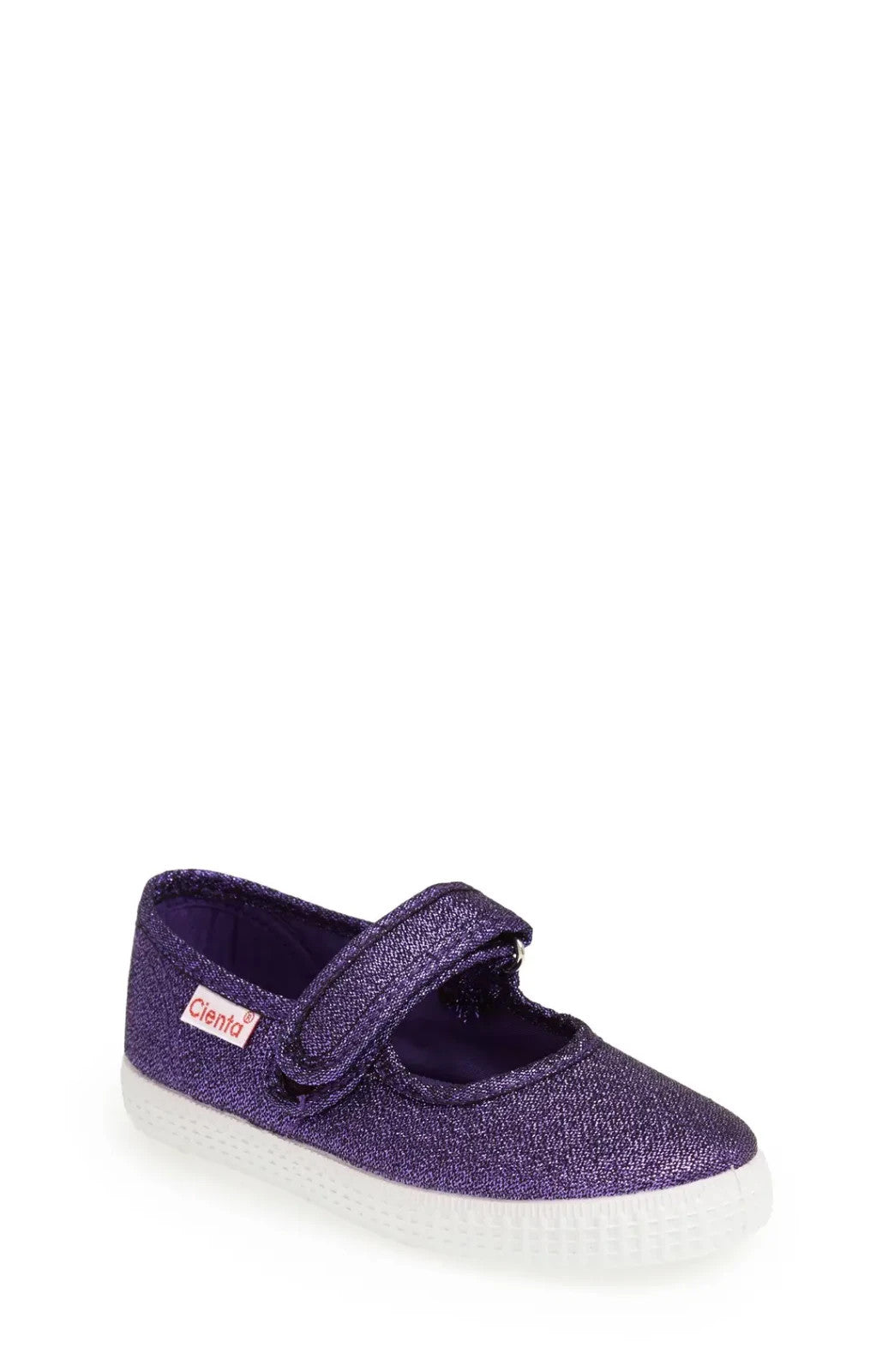

Детские балетки Cienta Flats Toddler Purple Glitter Canvas Slip On Comfort Mary Jane JOBB1678