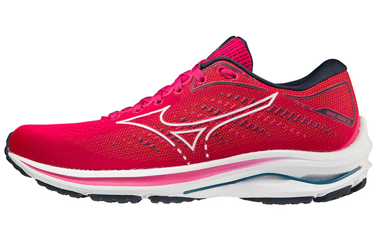 

Кроссовки Wave Rider 25 женские с низким верхом, красные Mizuno