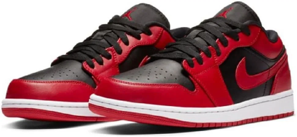 Кроссовки мужские Nike Air Jordan 1 Low, цвет Gym Red/Black-gym Red-white — фото 3
