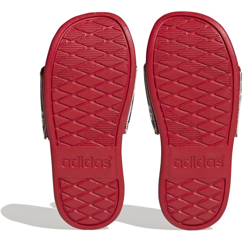 Купальные мулы Adilette Comfort Spiderman K Adidas, мультиколор — фото 2