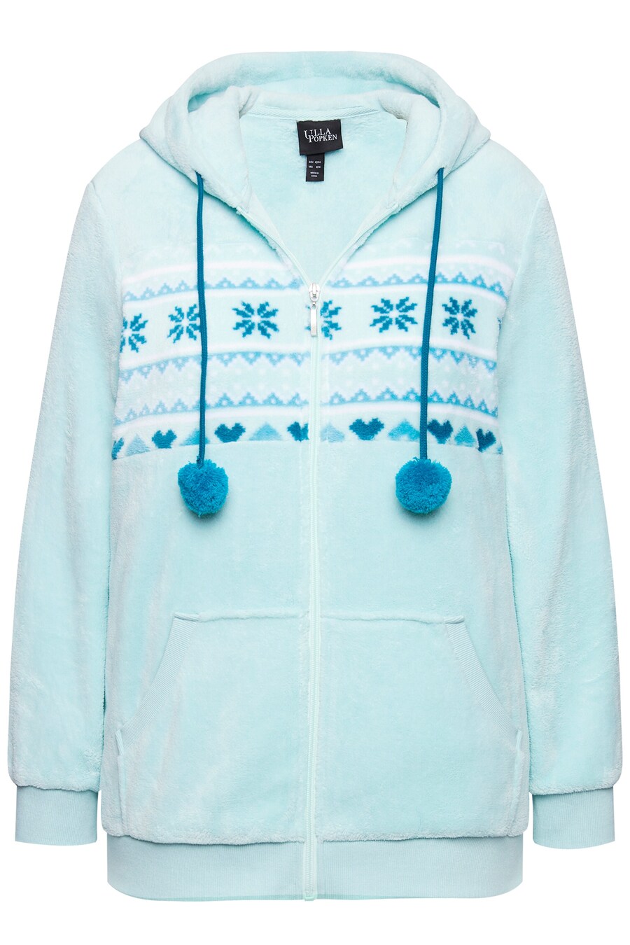 

Толстовка с капюшоном на молнии Ulla Popken Zip-Up Hoodie, цвет blue/aqua