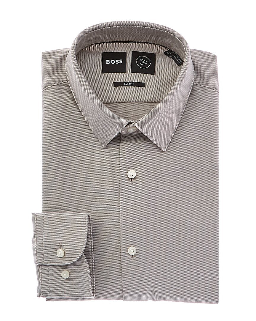 

Рубашка Hugo Boss Hank Kent Slim Fit, зеленый