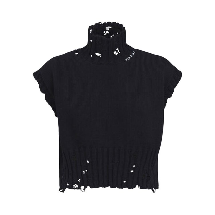 

Свитер Marni Dishevelled Turtleneck 'Black', черный