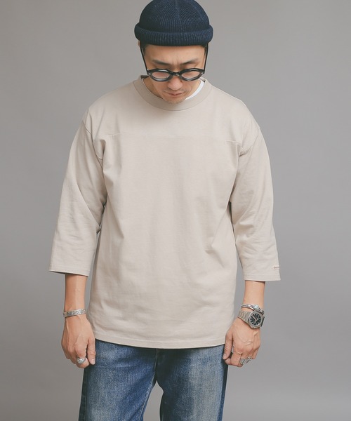 

Футболка футбольная с рукавом 3/4, Cotton Goodwear, серо-бежевый