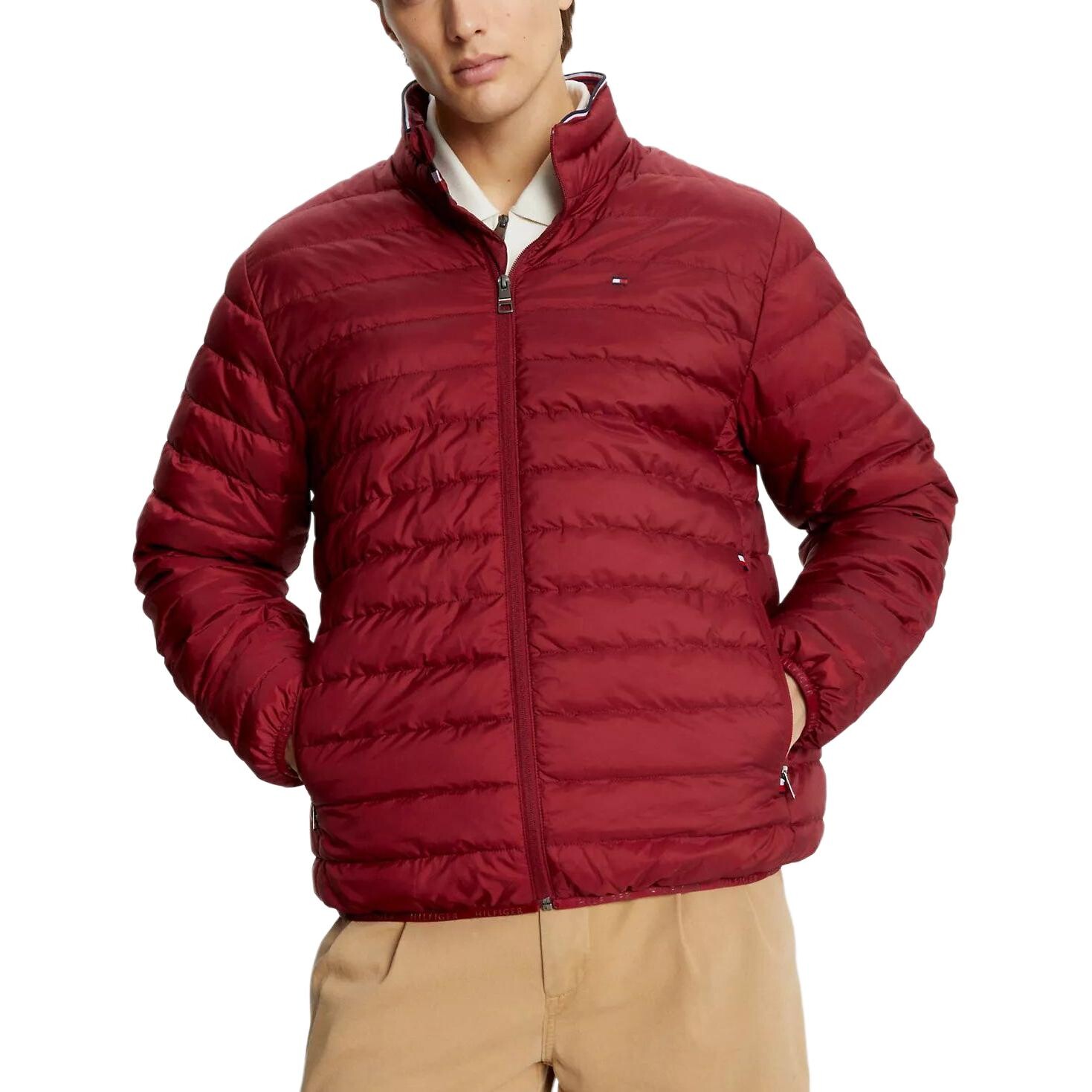 Мужская стеганая куртка Tommy Hilfiger, цвет Burgundy — фото 2